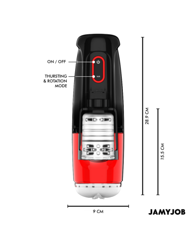 JAMYJOB - MASTURBATORE VAGINALE AUTOMATICO CYCLONE 10 MODALITÀ DI ASPIRAZIONE E SPINTA