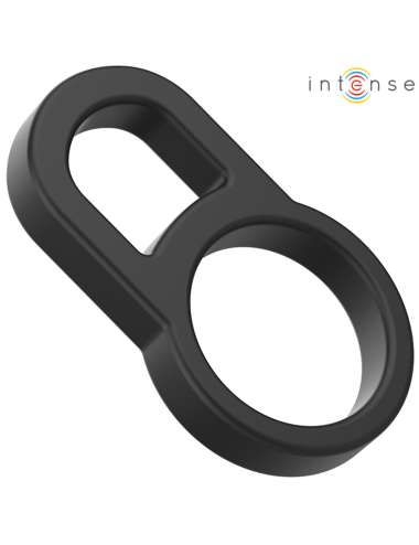 INTENSE - BOBBY DOPPIO ANELLO PER PENE IN SILICONE NERO