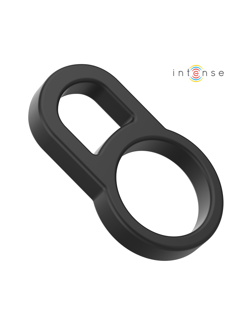 INTENSE - BOBBY DOPPIO ANELLO PER PENE IN SILICONE NERO INTENSE - BOBBY DOPPIO ANELLO PER PENE IN SILICONE NERO