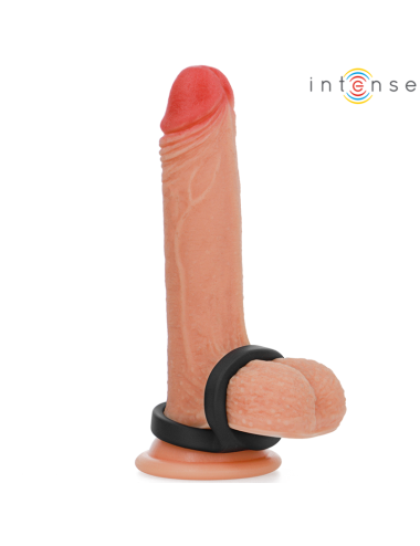 INTENSE - BOBBY DOPPIO ANELLO PER PENE IN SILICONE NERO