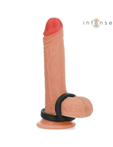 INTENSE - BOBBY DOPPIO ANELLO PER PENE IN SILICONE NERO