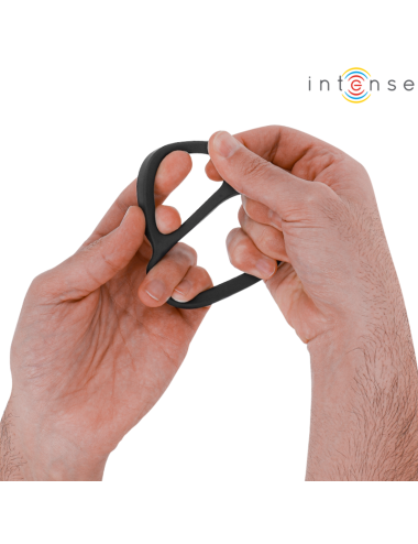 INTENSE - BOBBY DOPPIO ANELLO PER PENE IN SILICONE NERO