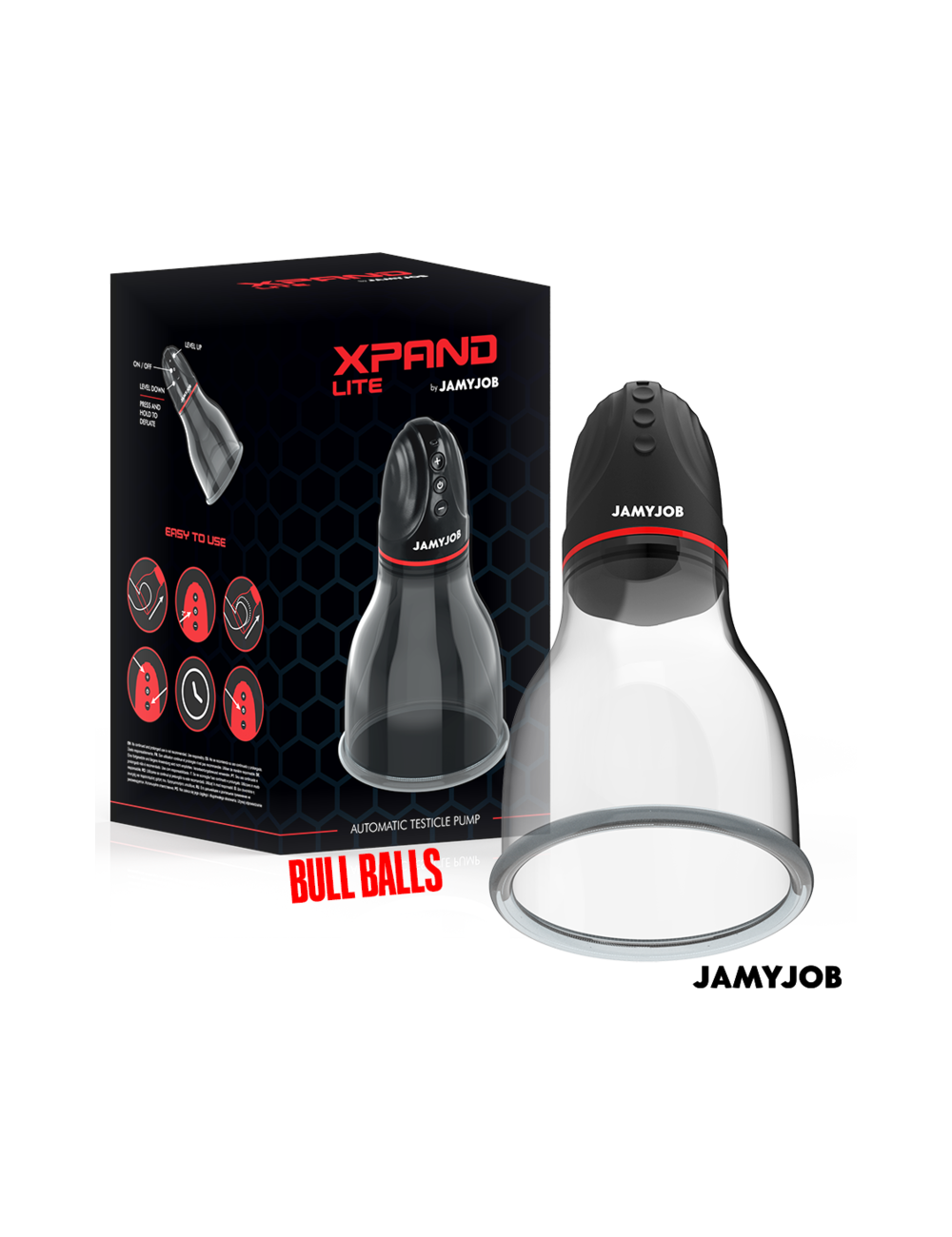 JAMYJOB - POMPA AUTOMATICA PER TESTICOLI XPAND LITE 3 LIVELLI DI ASPIRAZIONE GRIGIO JAMYJOB - POMPA AUTOMATICA PER TESTICOLI XPAND LITE 3 LIVELLI DI ASPIRAZIONE GRIGIO