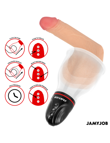 JAMYJOB - POMPA AUTOMATICA PER TESTICOLI XPAND LITE 3 LIVELLI DI ASPIRAZIONE GRIGIO