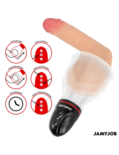 JAMYJOB - POMPA AUTOMATICA PER TESTICOLI XPAND LITE 3 LIVELLI DI ASPIRAZIONE GRIGIO