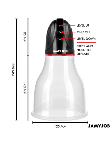 JAMYJOB - POMPA AUTOMATICA PER TESTICOLI XPAND LITE 3 LIVELLI DI ASPIRAZIONE GRIGIO
