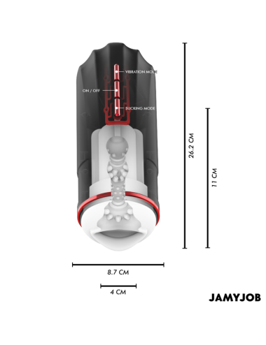 JAMYJOB - MEGABITE MASTURBATORE AUTOMATICO PER LA BOCCA 5 MODALITÀ DI ASPIRAZIONE E VIBRAZIONE