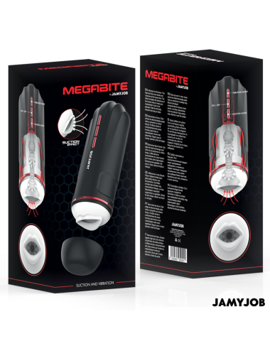 JAMYJOB - MEGABITE MASTURBATORE AUTOMATICO PER LA BOCCA 5 MODALITÀ DI ASPIRAZIONE E VIBRAZIONE
