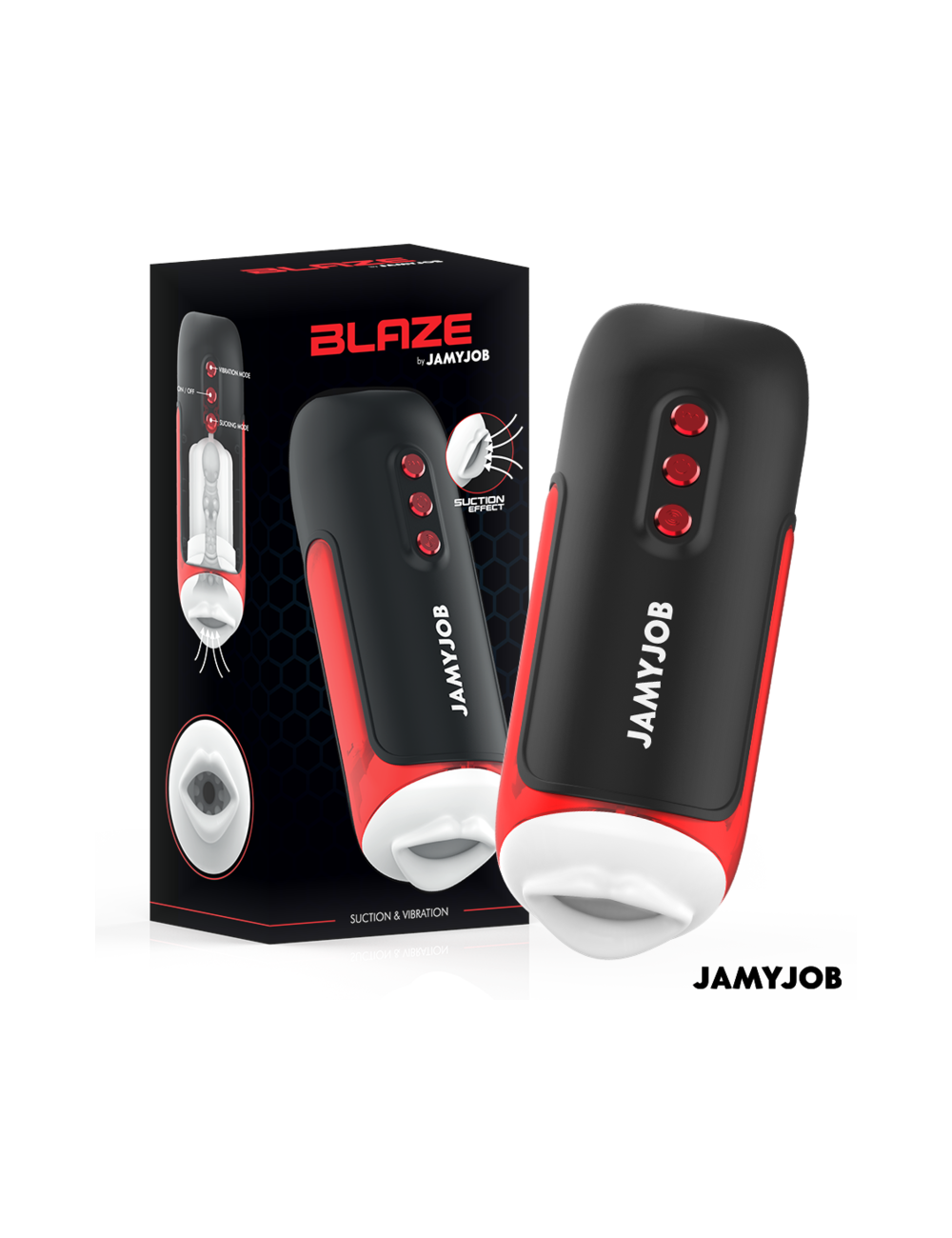 JAMYJOB - BLAZE MASTURBATORE AUTOMATICO PER BOCCA 5 MODALITÀ DI ASPIRAZIONE E VIBRAZIONE JAMYJOB - BLAZE MASTURBATORE AUTOMATICO PER BOCCA 5 MODALITÀ DI ASPIRAZIONE E VIBRAZIONE