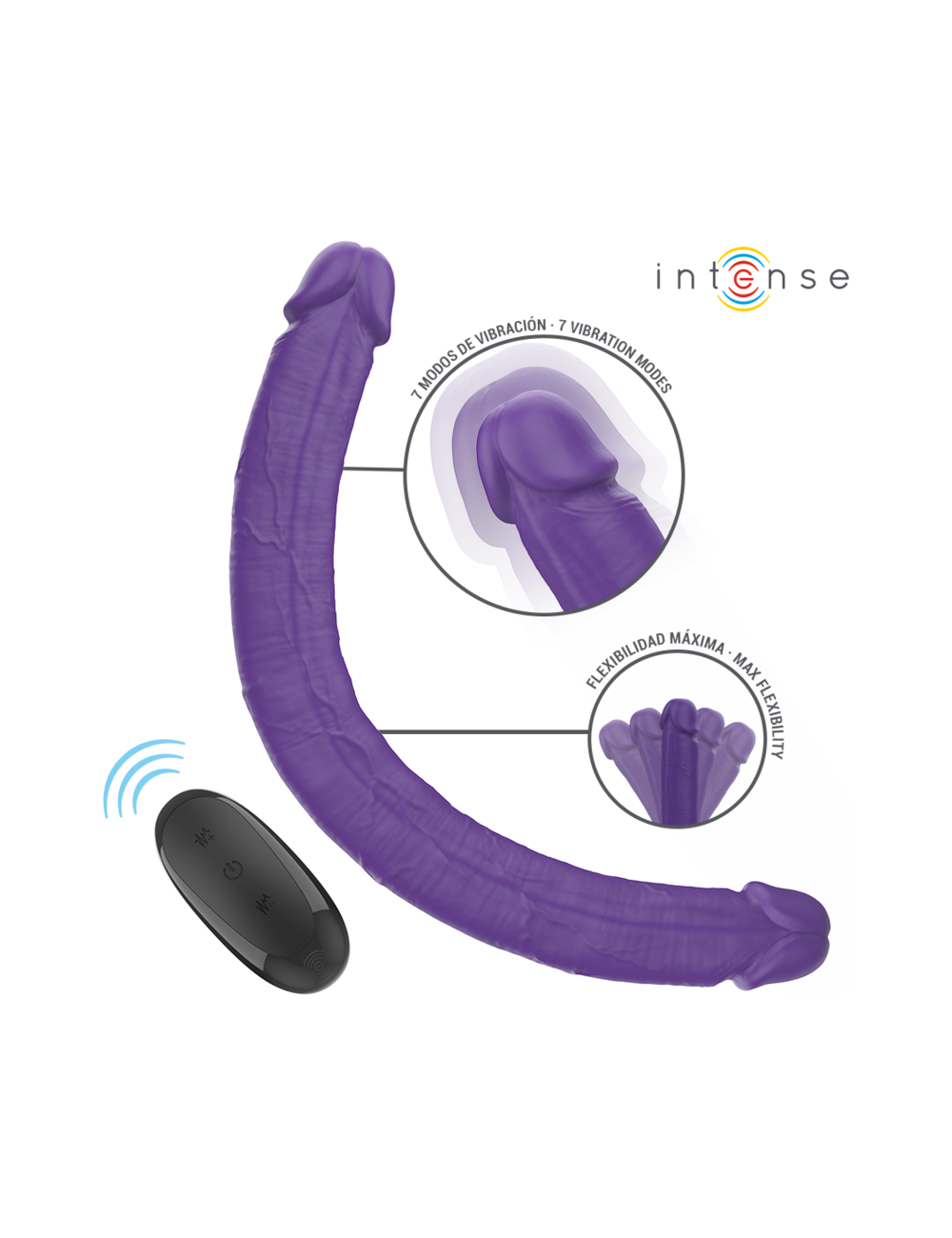INTENSE - GUNTER DILDO DOPPIO VIBRATORE 40 CM VIOLA TELECOMANDO INTENSE - GUNTER DILDO DOPPIO VIBRATORE 40 CM VIOLA TELECOMANDO
