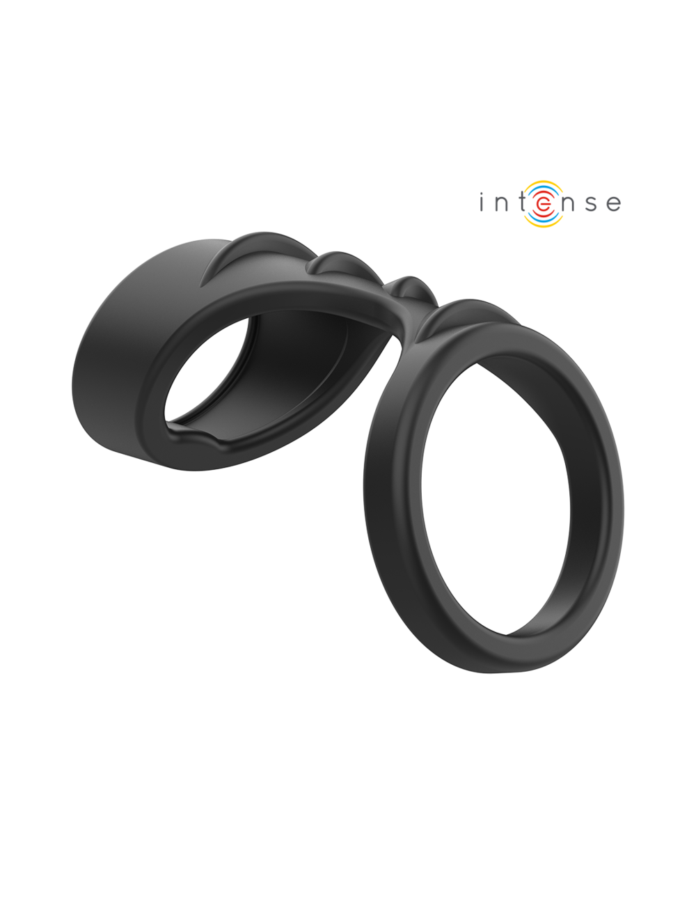 INTENSE - THEO DOPPIO ANELLO PER PENE IN SILICONE MODELLO NERO 3 INTENSE - THEO DOPPIO ANELLO PER PENE IN SILICONE MODELLO NERO 3