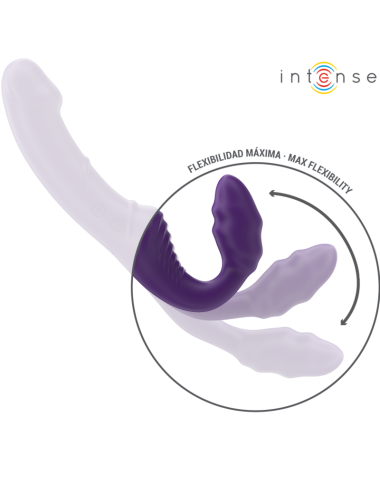 INTENSE - JILL DOPPIO VIBRATORE 20 CM VIOLA TELECOMANDO