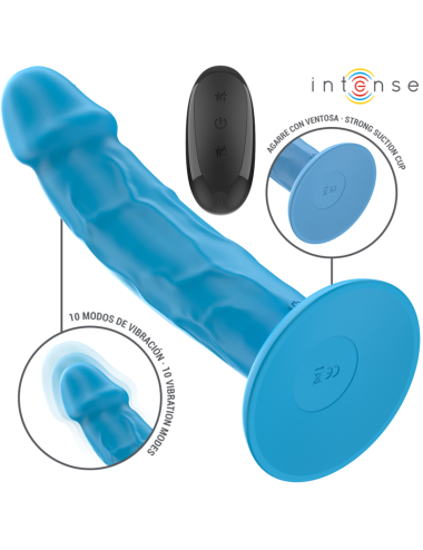 INTENSE - PHOEBE VIBRATORE REALISTICO 10 VIBRAZIONI BLU TELECOMANDO