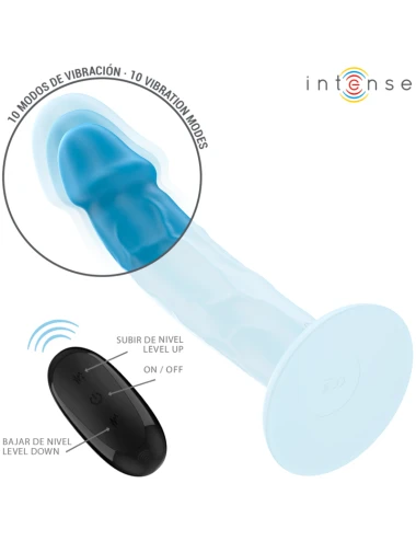INTENSE - PHOEBE VIBRATORE REALISTICO 10 VIBRAZIONI BLU TELECOMANDO