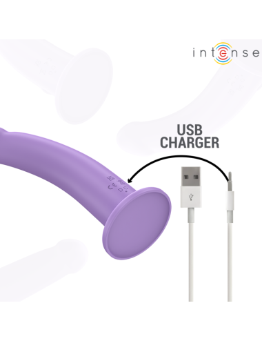 INTENSE - EDDIE VIBRATORE 17,5 CM 10 VIBRAZIONI VIOLA TELECOMANDO