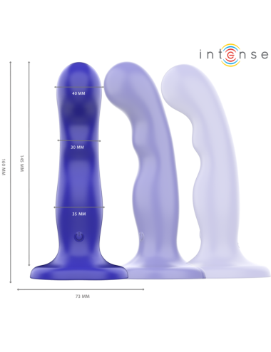 INTENSE - SHORTY VIBRATORE CON VENTOSA TELECOMANDO BLU