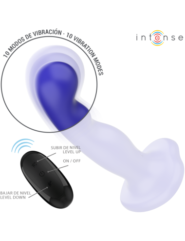INTENSE - SHORTY VIBRATORE CON VENTOSA TELECOMANDO BLU