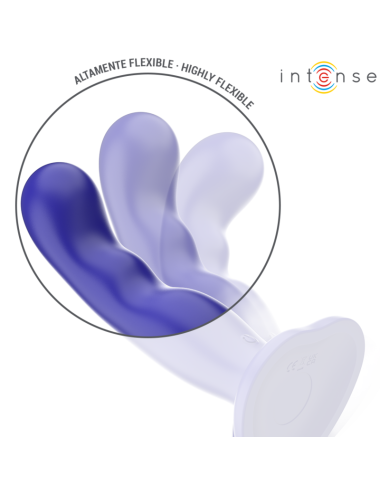 INTENSE - SHORTY VIBRATORE CON VENTOSA TELECOMANDO BLU