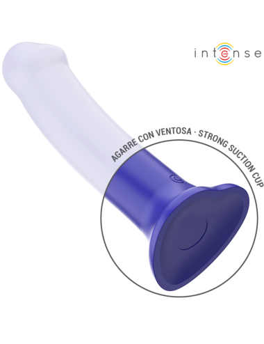 INTENSE - VICTORIA VIBRATORE CON VENTOSA 10 VIBRAZIONI BLU SCURO TELECOMANDO