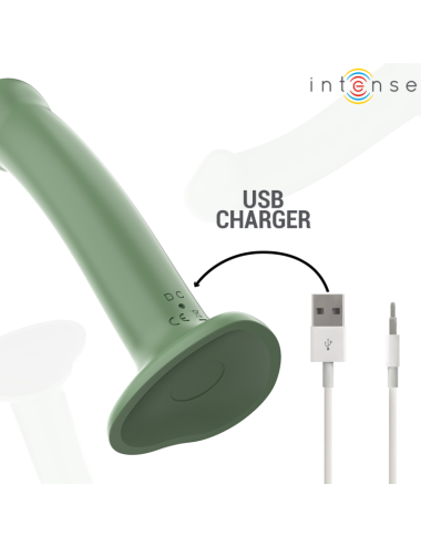 INTENSE - BECCA VIBRATORE CON VENTOSA 10 VIBRAZIONI TELECOMANDO VERDE