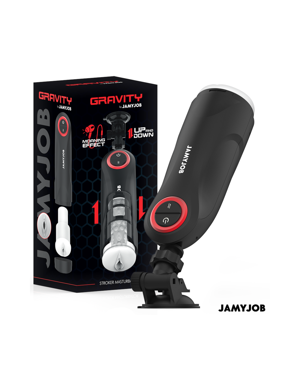 JAMYJOB - MASTURBATORE VAGINALE AUTOMATICO A GRAVITÀ 5 MODALITÀ DI ASPIRAZIONE JAMYJOB - MASTURBATORE VAGINALE AUTOMATICO A GRAVITÀ 5 MODALITÀ DI ASPIRAZIONE