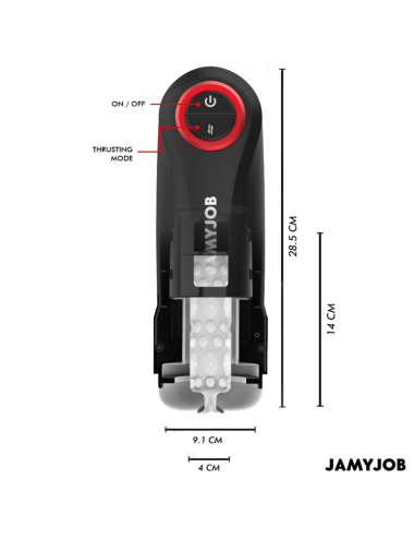 JAMYJOB - MASTURBATORE VAGINALE AUTOMATICO A GRAVITÀ 5 MODALITÀ DI ASPIRAZIONE