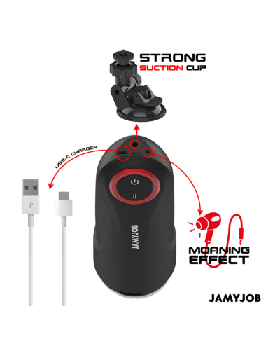 JAMYJOB - MASTURBATORE VAGINALE AUTOMATICO A GRAVITÀ 5 MODALITÀ DI ASPIRAZIONE