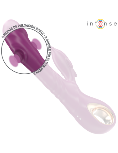 INTENSE - HALLE VIBRATORE MULTIFUNZIONE CON LINGUA STIMOLANTE DELFINO VIOLA