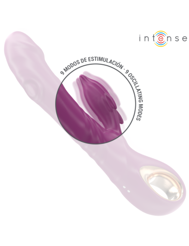 INTENSE - HALLE VIBRATORE MULTIFUNZIONE CON LINGUA STIMOLANTE DELFINO VIOLA
