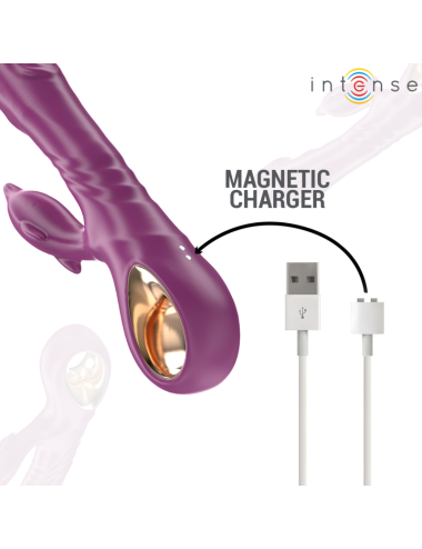 INTENSE - HALLE VIBRATORE MULTIFUNZIONE CON LINGUA STIMOLANTE DELFINO VIOLA