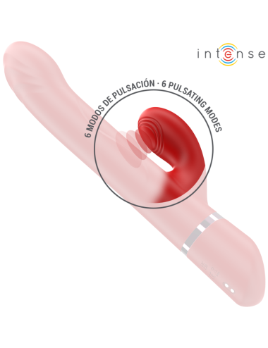 INTENSE - LELE VIBRATORE MULTIFUNZIONE ROTANTE & OSCILLANTE & STIMOLAZIONE ROSSO