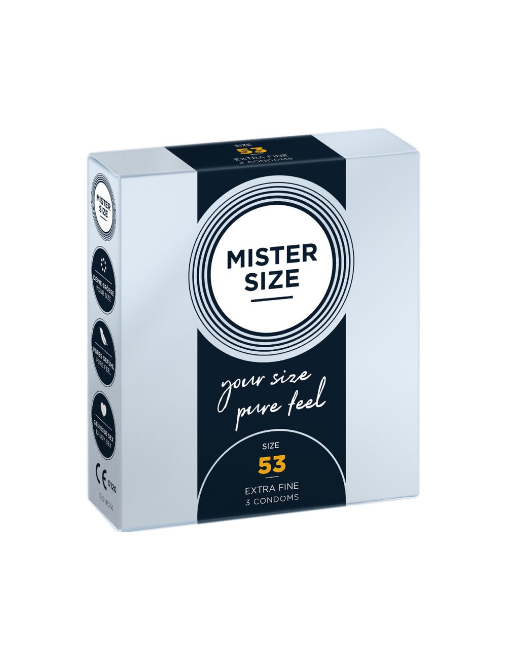 MISTER SIZE - PRESERVATIVO TAGLIA M 53 MM (3 UNITÀ) MISTER SIZE - PRESERVATIVO TAGLIA M 53 MM (3 UNITÀ)
