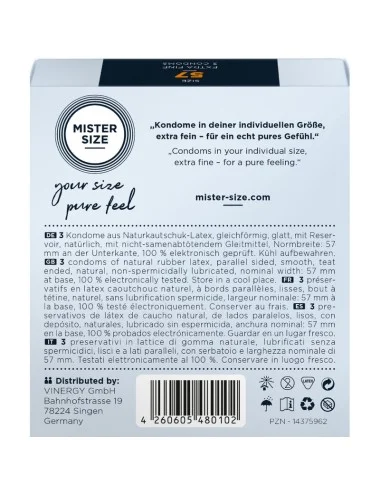 MISTER SIZE - PRESERVATIVO TAGLIA L 57 MM (3 UNITÀ)
