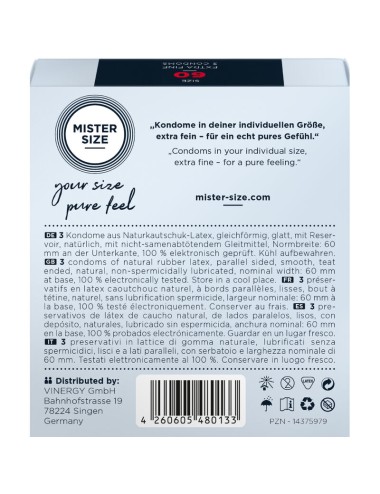 MISTER SIZE - PRESERVATIVO TAGLIA XL 60 MM (3 UNITÀ)