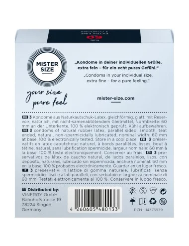MISTER SIZE - PRESERVATIVO TAGLIA XL 60 MM (3 UNITÀ)