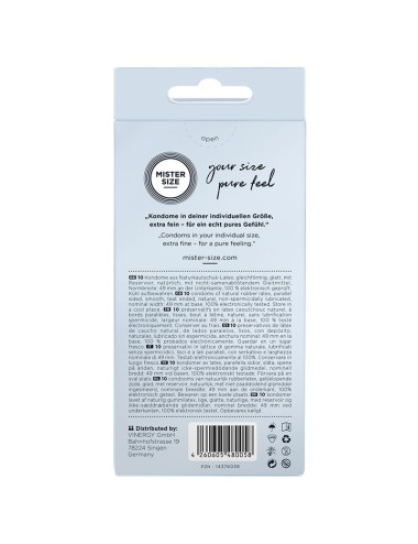 MISTER SIZE - PRESERVATIVO TAGLIA S 49 MM (10 UNITÀ)