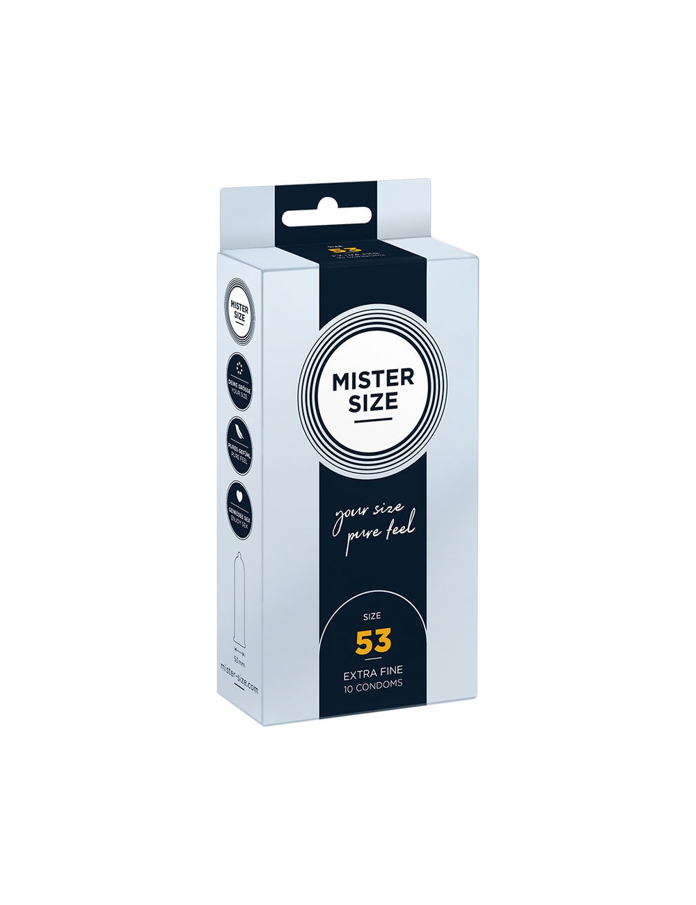 MISTER SIZE - PRESERVATIVO TAGLIA M 53 MM (10 UNITÀ) MISTER SIZE - PRESERVATIVO TAGLIA M 53 MM (10 UNITÀ)