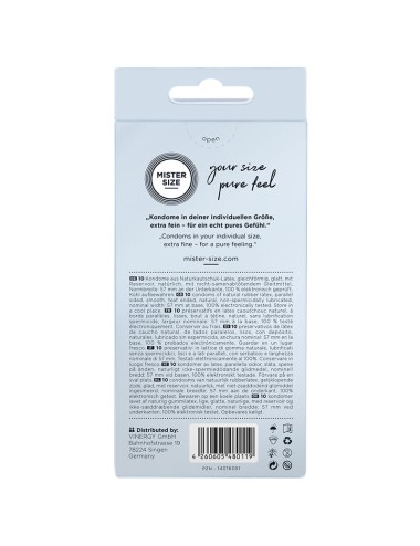 MISTER SIZE - PRESERVATIVO TAGLIA L 57 MM (10 UNITÀ)