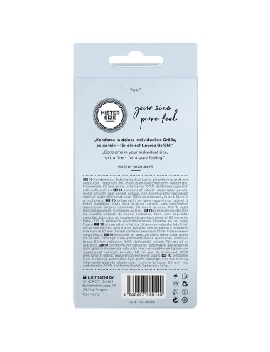 MISTER SIZE - PRESERVATIVO TAGLIA XL 60 MM (10 UNITÀ)