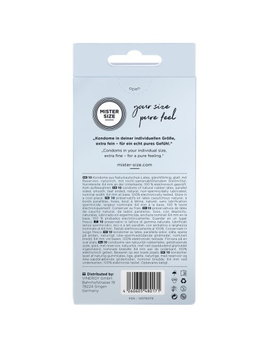MISTER SIZE - PRESERVATIVI TAGLIA XXL 64 MM (10 UNITÀ)