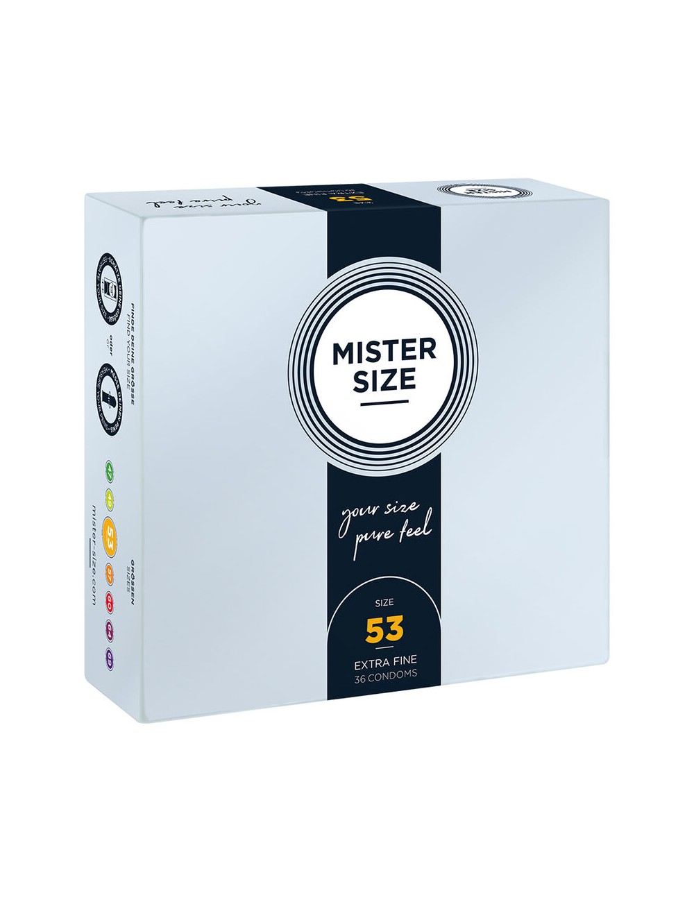 MISTER SIZE - PRESERVATIVO TAGLIA M 53 MM (36 UNITÀ) MISTER SIZE - PRESERVATIVO TAGLIA M 53 MM (36 UNITÀ)