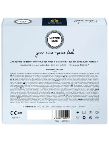 MISTER SIZE - PRESERVATIVO TAGLIA M 53 MM (36 UNITÀ)