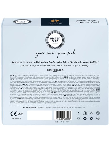 MISTER SIZE - PRESERVATIVO TAGLIA L 57 MM (36 UNITÀ)