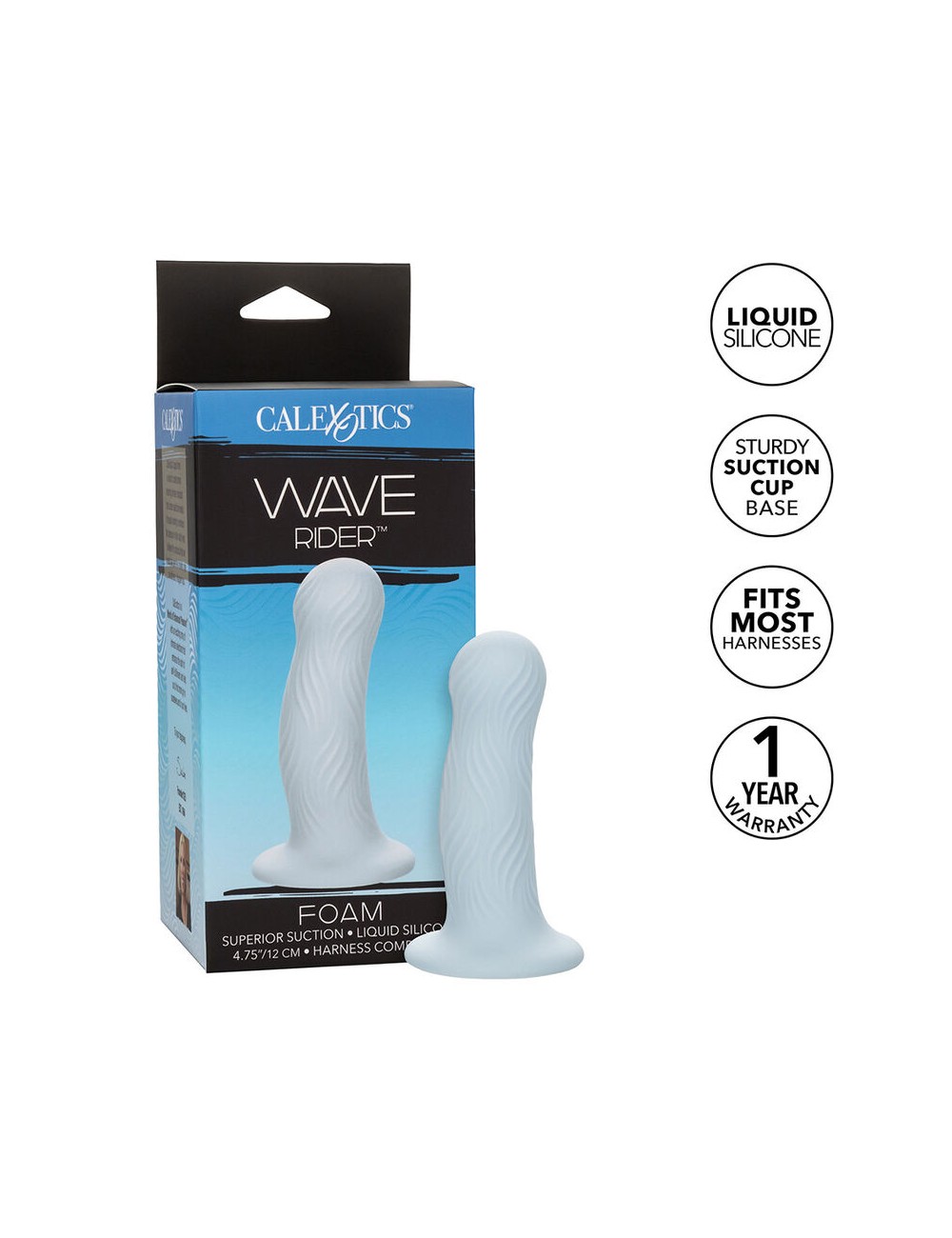 CALEXOTICS - WAVE RIDER FOAM ANAL PLUG BLU