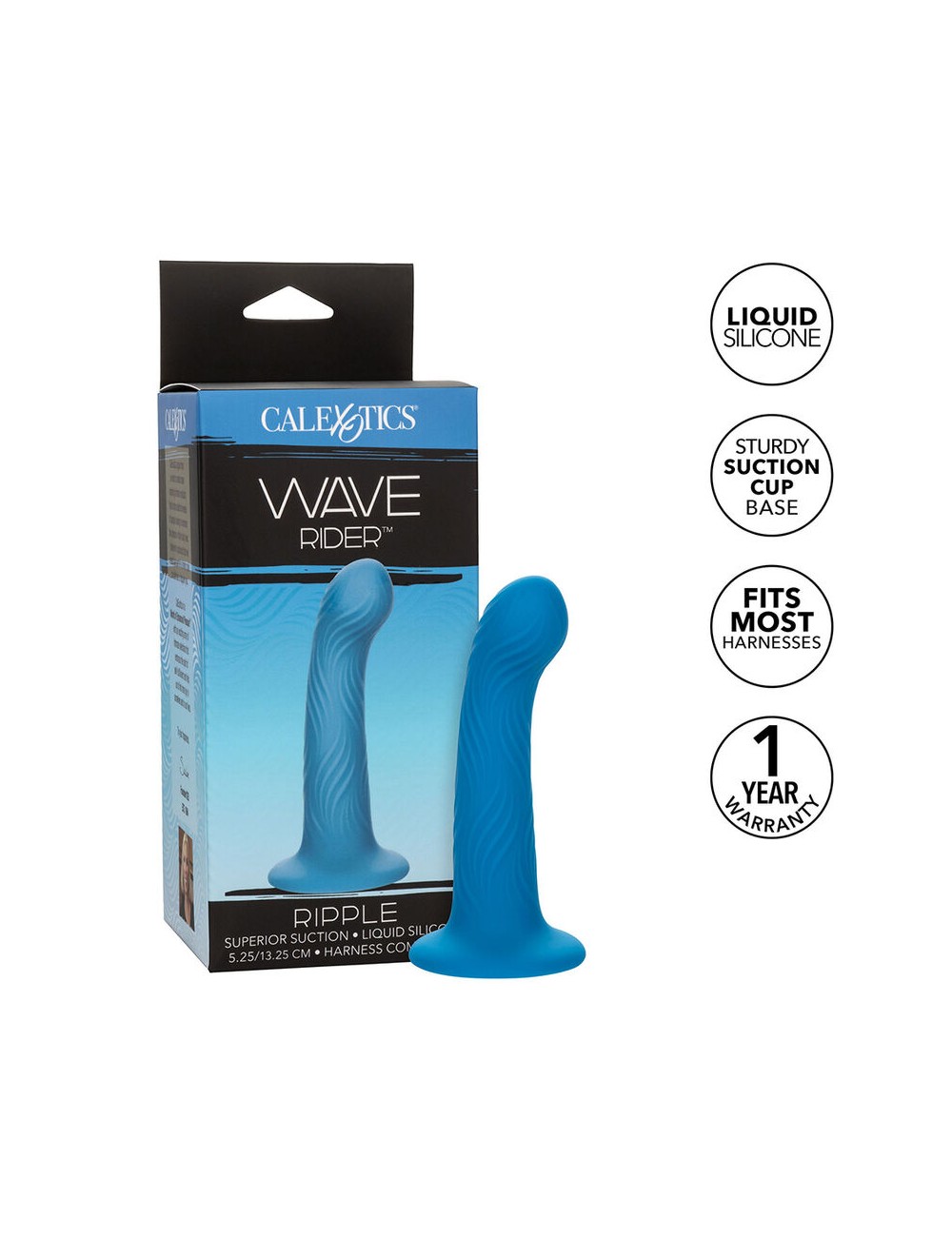 CALEXOTICS - WAVE RIDER RIPPLE ANAL PLUG BLU CALEXOTICS - WAVE RIDER RIPPLE ANAL PLUG BLU