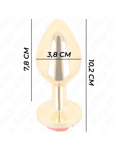 KINK - PLUG ANALE ORO ROSA ROSSO TAGLIA L