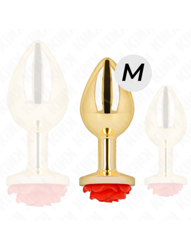 KINK - PLUG ANALE ORO ROSA ROSSO TAGLIA M