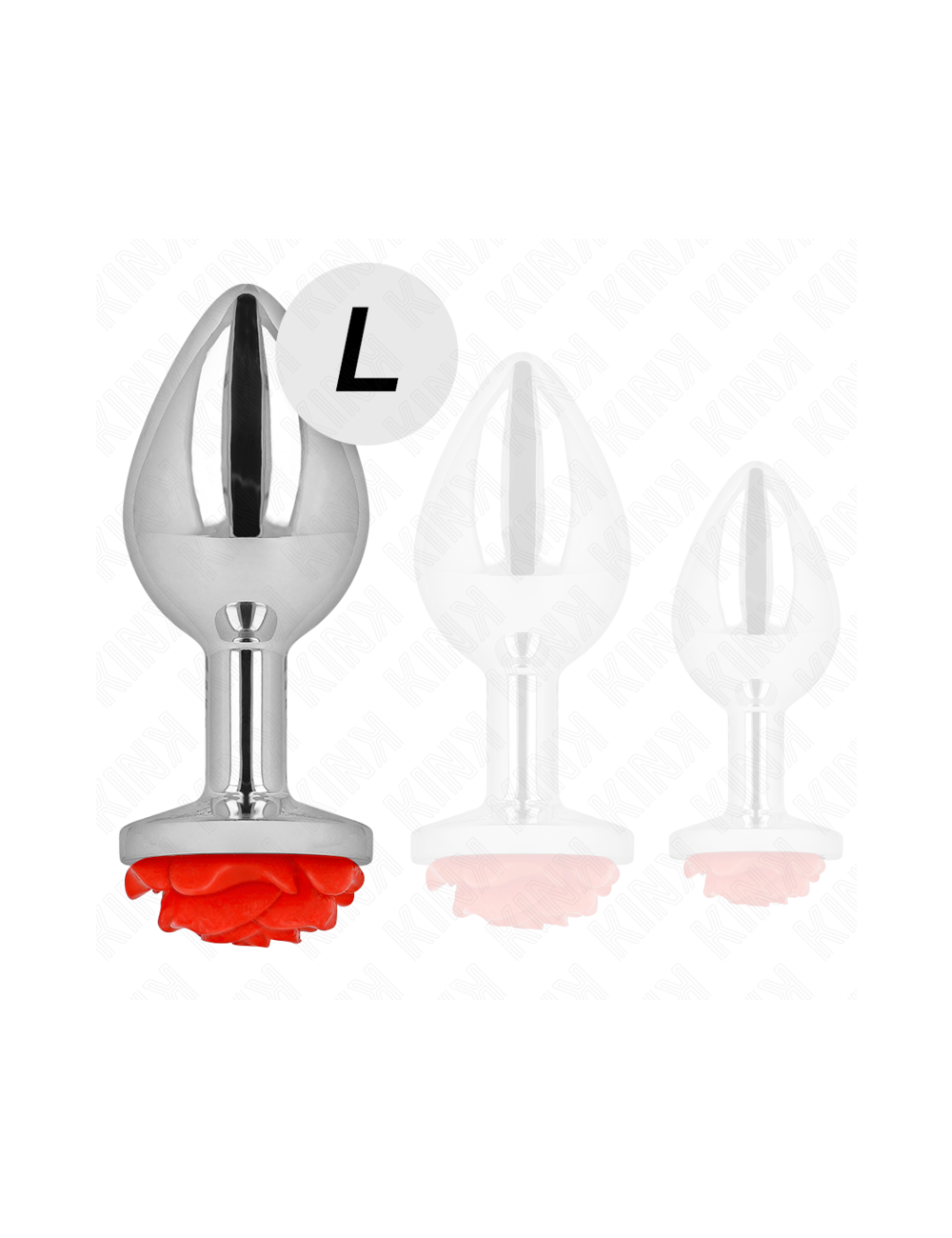 KINK - PLUG ANALE ROSA ROSSO TAGLIA L