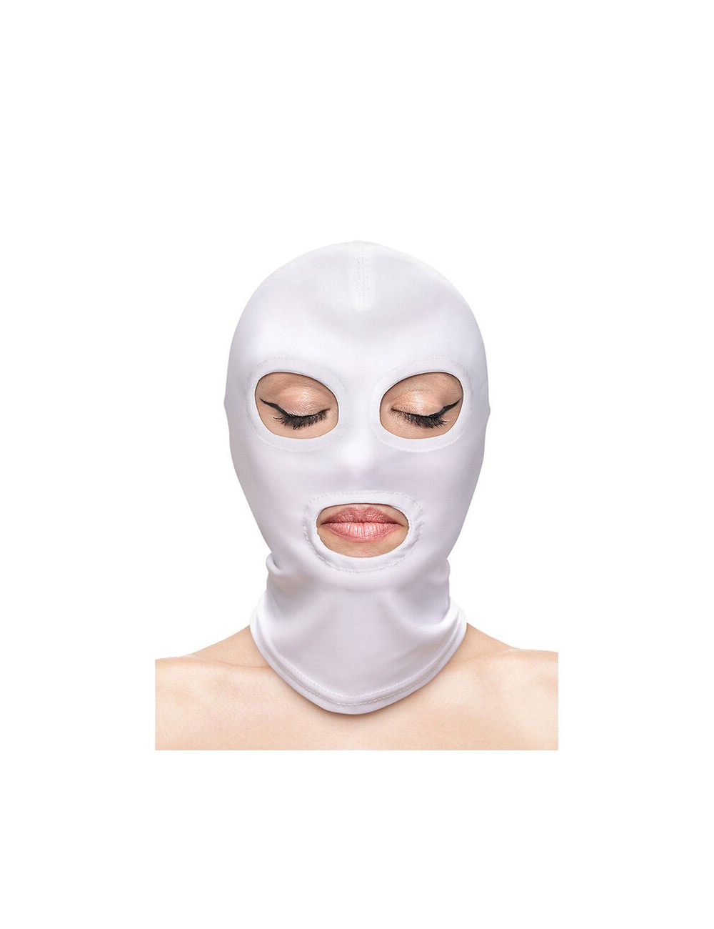 NS NOVELTIES - FETISH & FASHION OCCHI E BOCCA CAPPUCCIO NYLON BIANCO