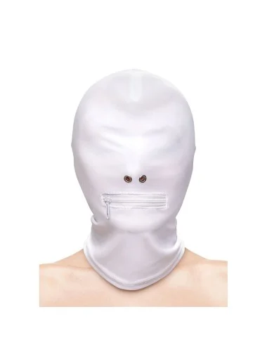 NS NOVELTIES - FETISH & FASHION CAPPUCCIO BOCCA CHIUSA CON CERNIERA NYLON BIANCO